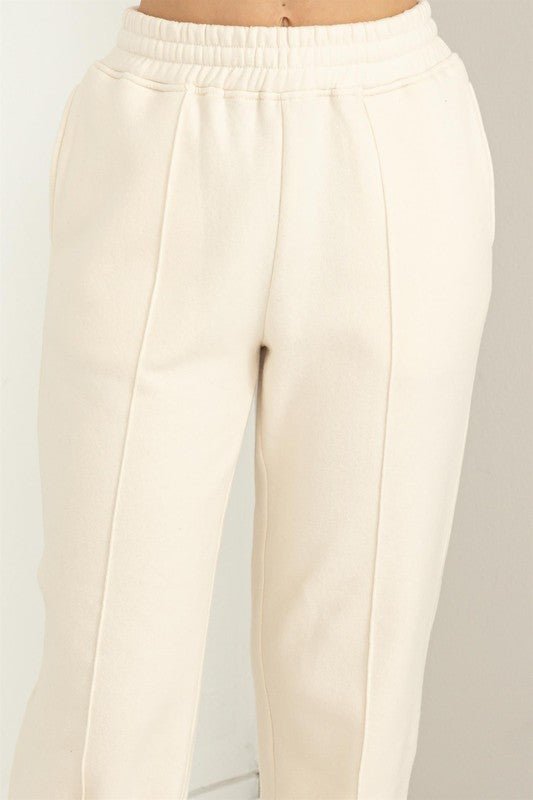 Cute Take High-Waisted Pintuck Sweatpants - Mack & Harvie