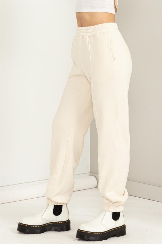 Cute Take High-Waisted Pintuck Sweatpants - Mack & Harvie