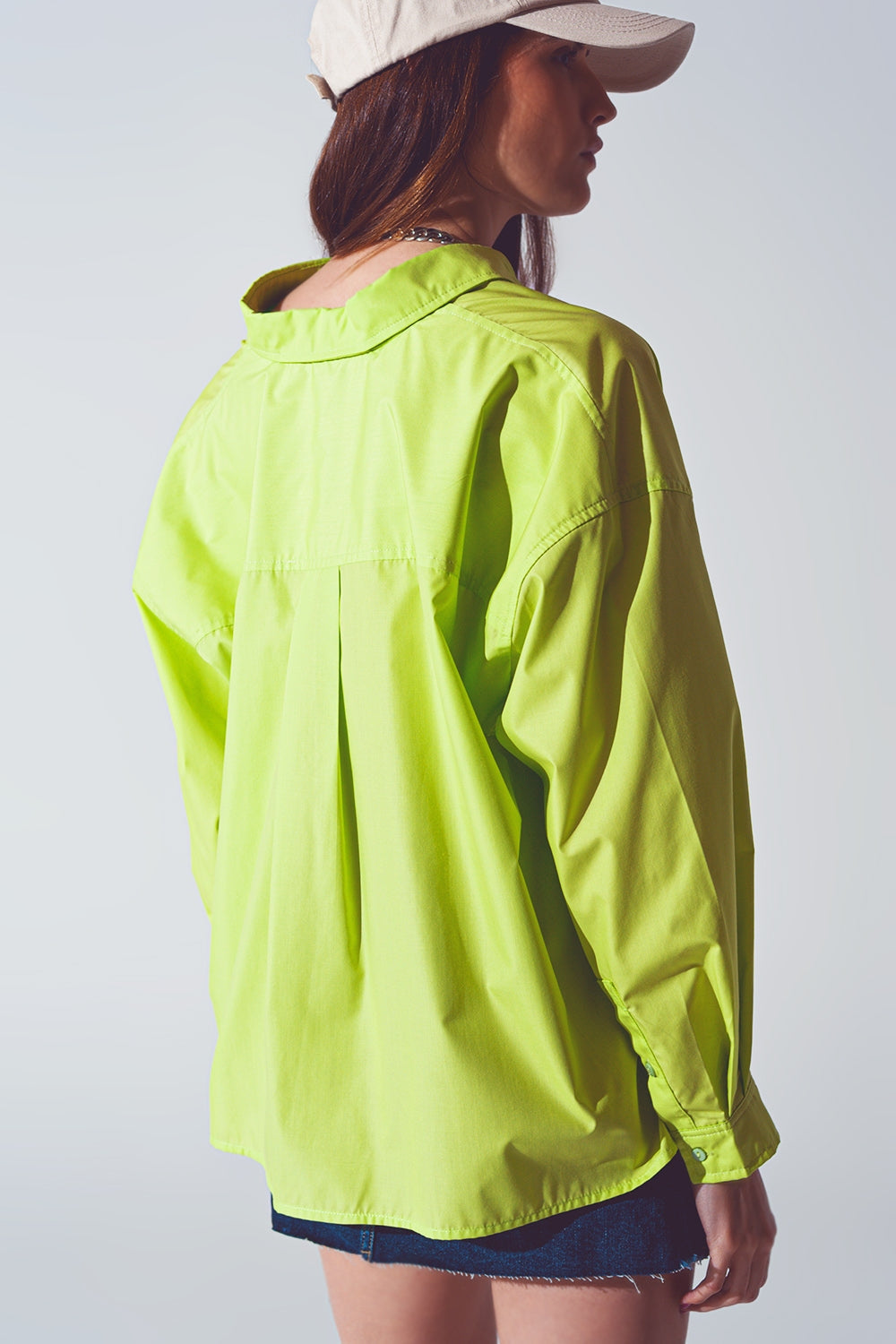 Loose Fit Blouse in Lime Green