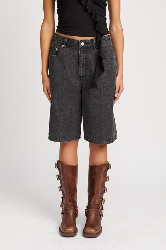 DENIM BERMUDA SHORTS WITH POCKETS - Mack & Harvie