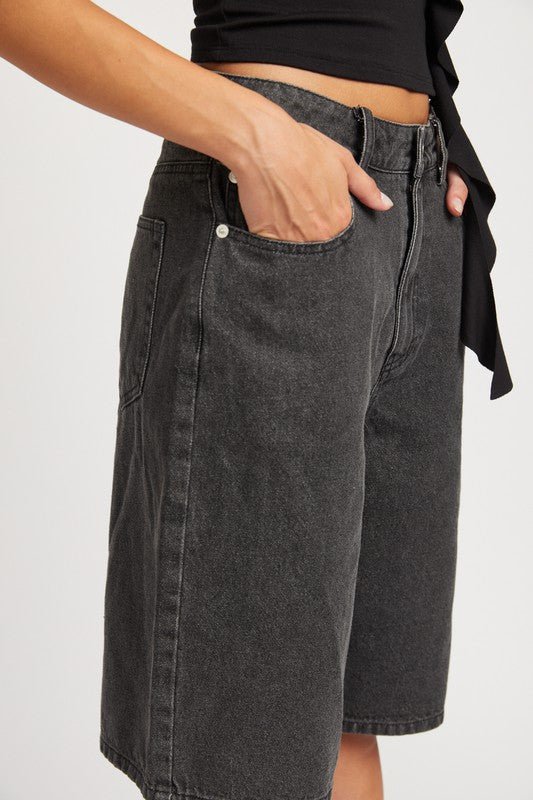 DENIM BERMUDA SHORTS WITH POCKETS - Mack & Harvie