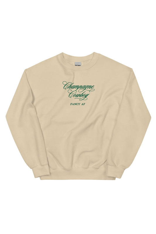 Embroidered Champagne Cowboy Unisex Sweatshirt - Mack & Harvie