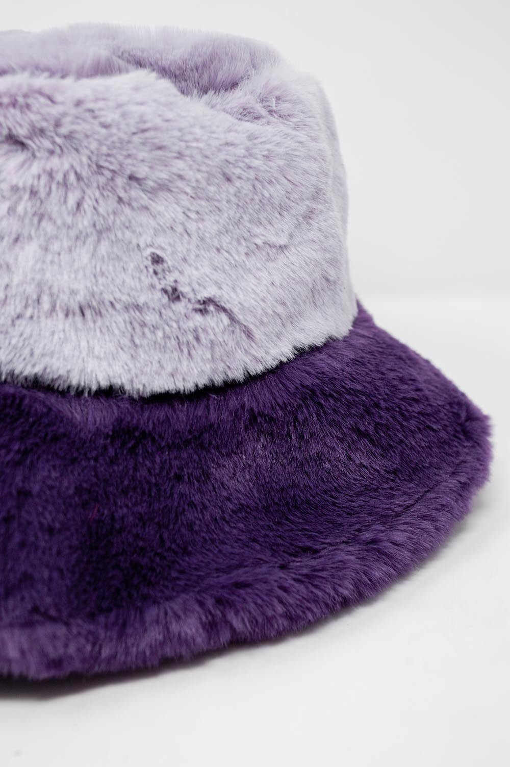 Faux Fur Bucket Hat in Purple - Mack & Harvie