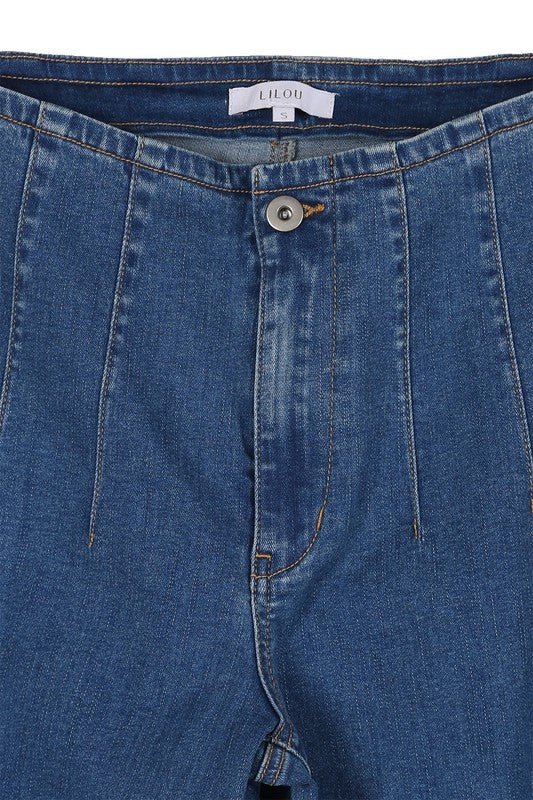 Flared high waist pin-tuck jeans - Mack & Harvie