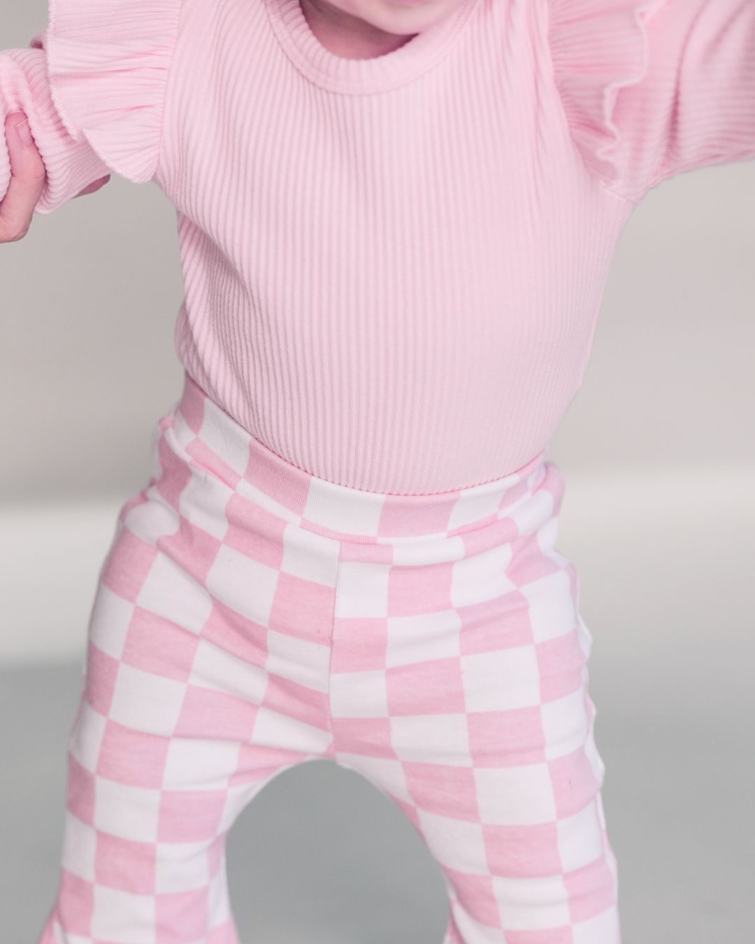 Flutter Sleeve Baby Bodysuit | Pink - Mack & Harvie