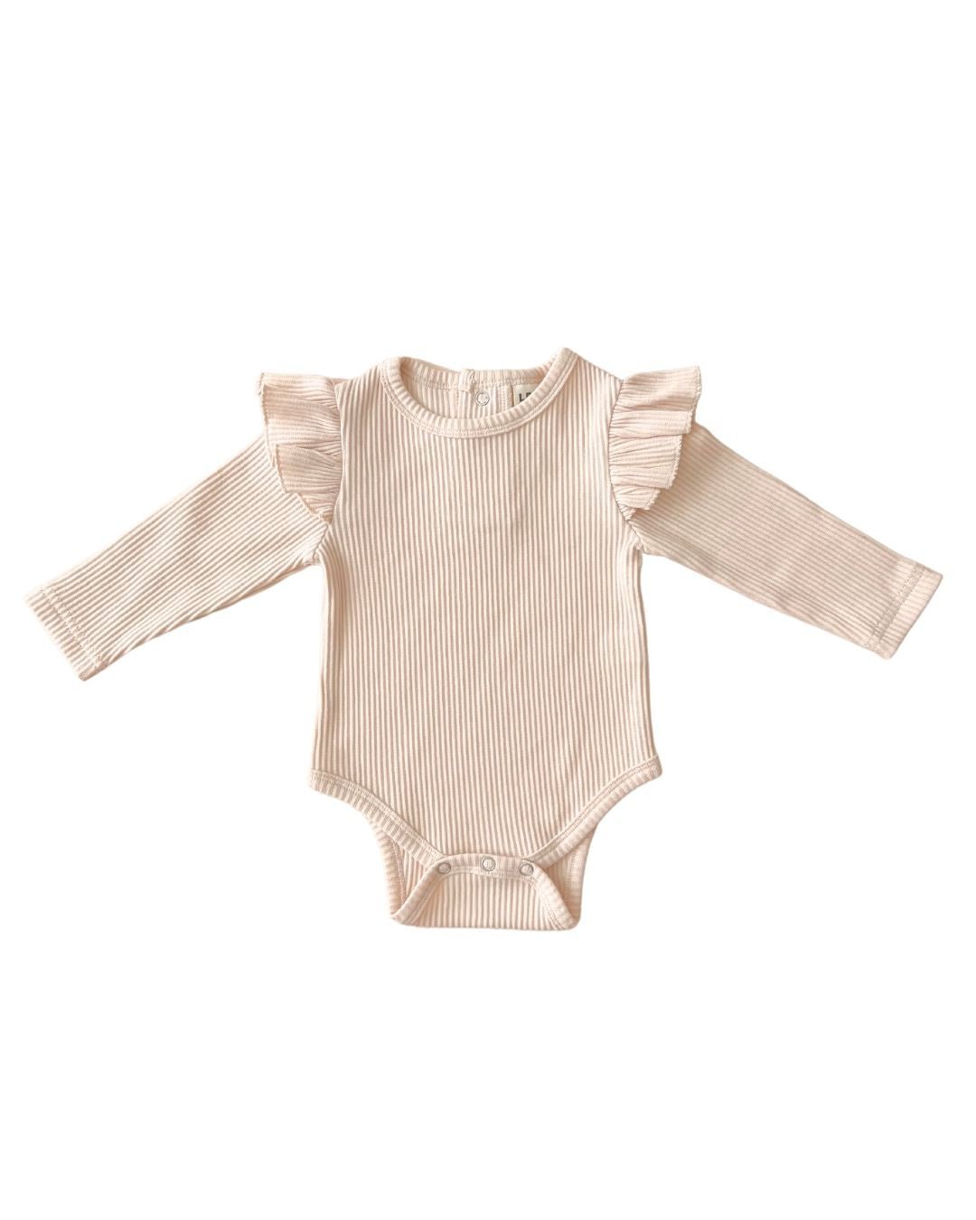 Flutter Sleeve Baby Bodysuit | Vanilla - Mack & Harvie