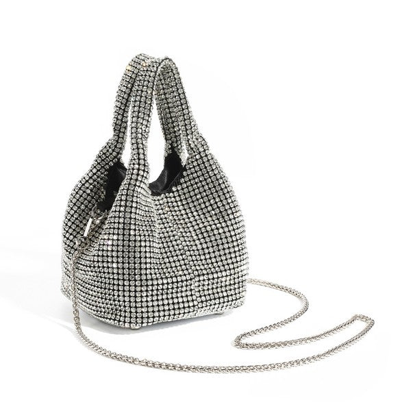 Full Diamond Bag Bucket Rhinestone Chain Purse - Mack & Harvie