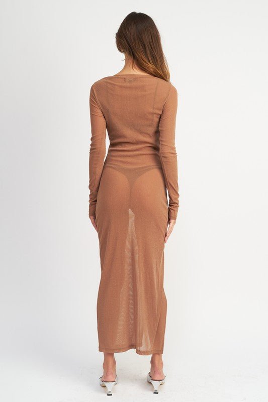 GLITTER MESH MAXI DRESS - Mack & Harvie