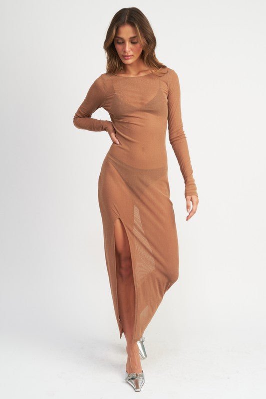 GLITTER MESH MAXI DRESS - Mack & Harvie
