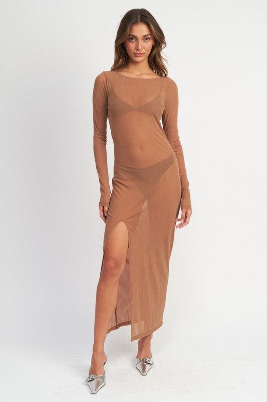 GLITTER MESH MAXI DRESS - Mack & Harvie