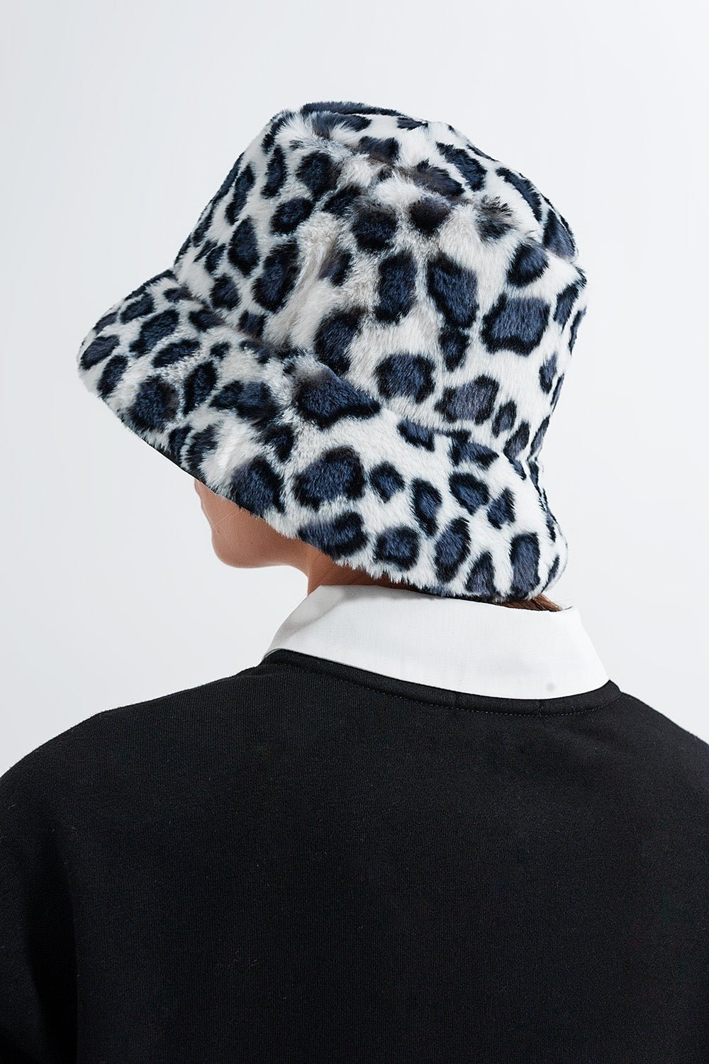 Grey Bucket Hat in Animal Print - Mack & Harvie