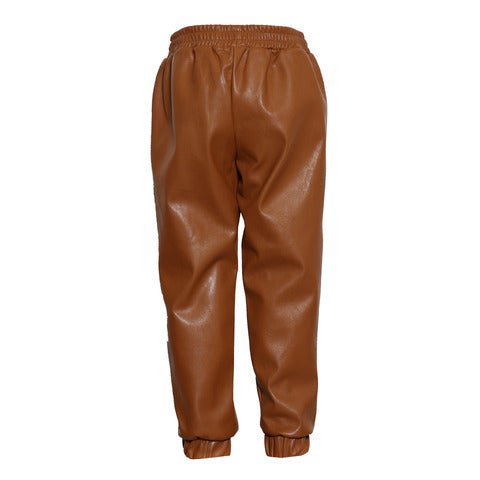 GSLR - Brown Faux Leather Jogger Pant - Mack & Harvie
