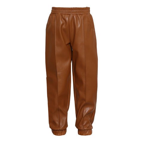 GSLR - Brown Faux Leather Jogger Pant - Mack & Harvie