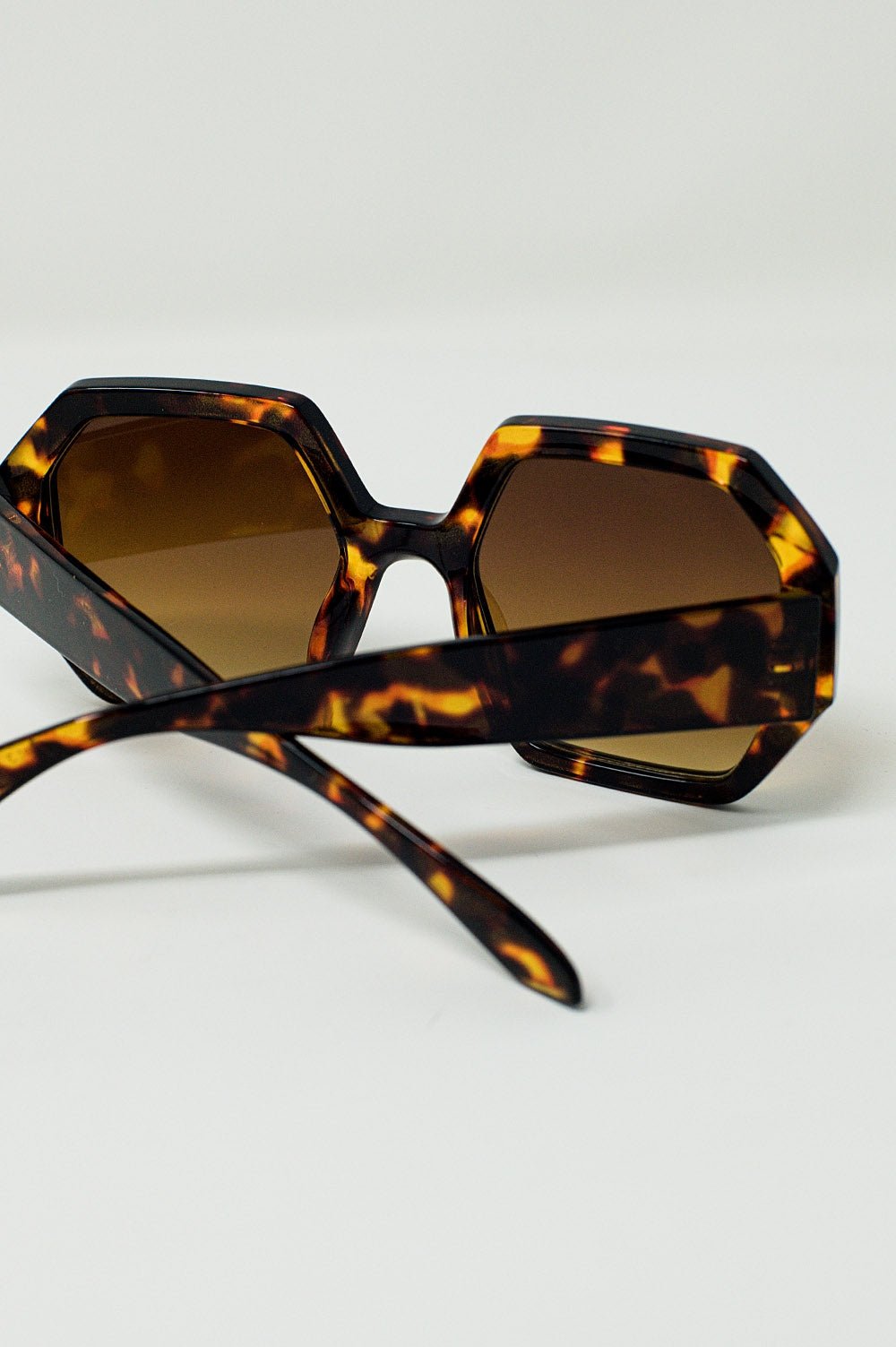 Hexagonal Oversized Sunglasses in Dark Tortoiseshell - Mack & Harvie