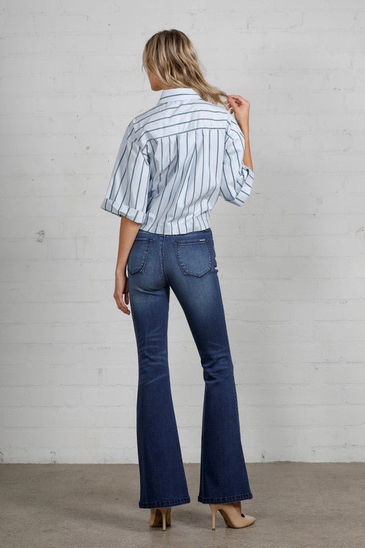 HIGH RISE WIDER FLARE JEANS - Mack & Harvie