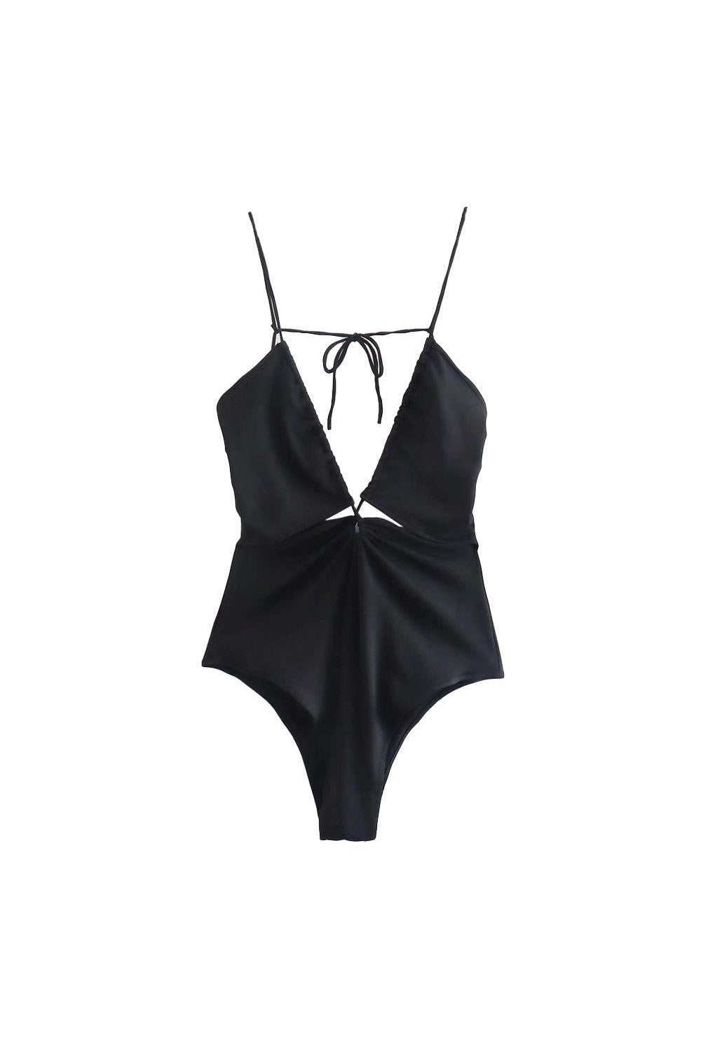Hollow Out Fitted Vintage Backless Bodysuit - Mack & Harvie