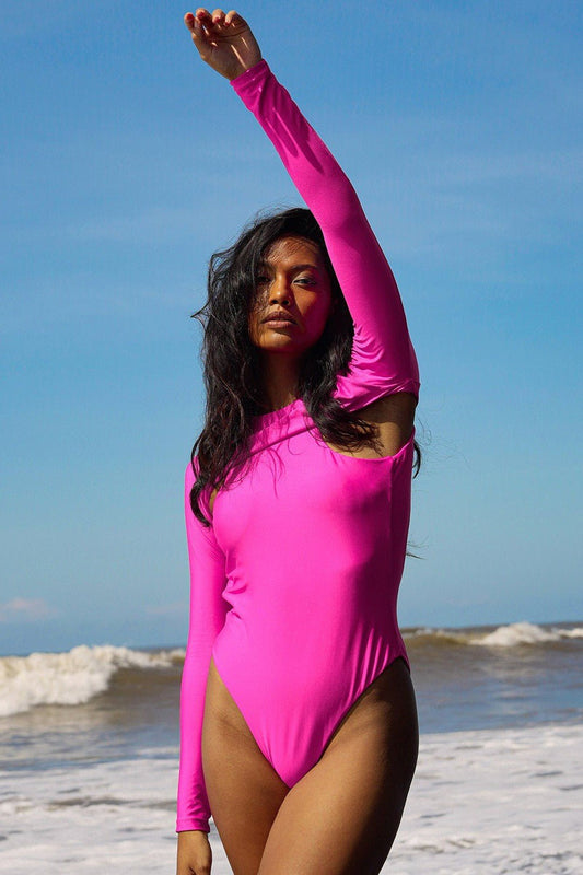 JUPITER Recycled Two-piece Swimsuit in Hot Pink - Mack & Harvie