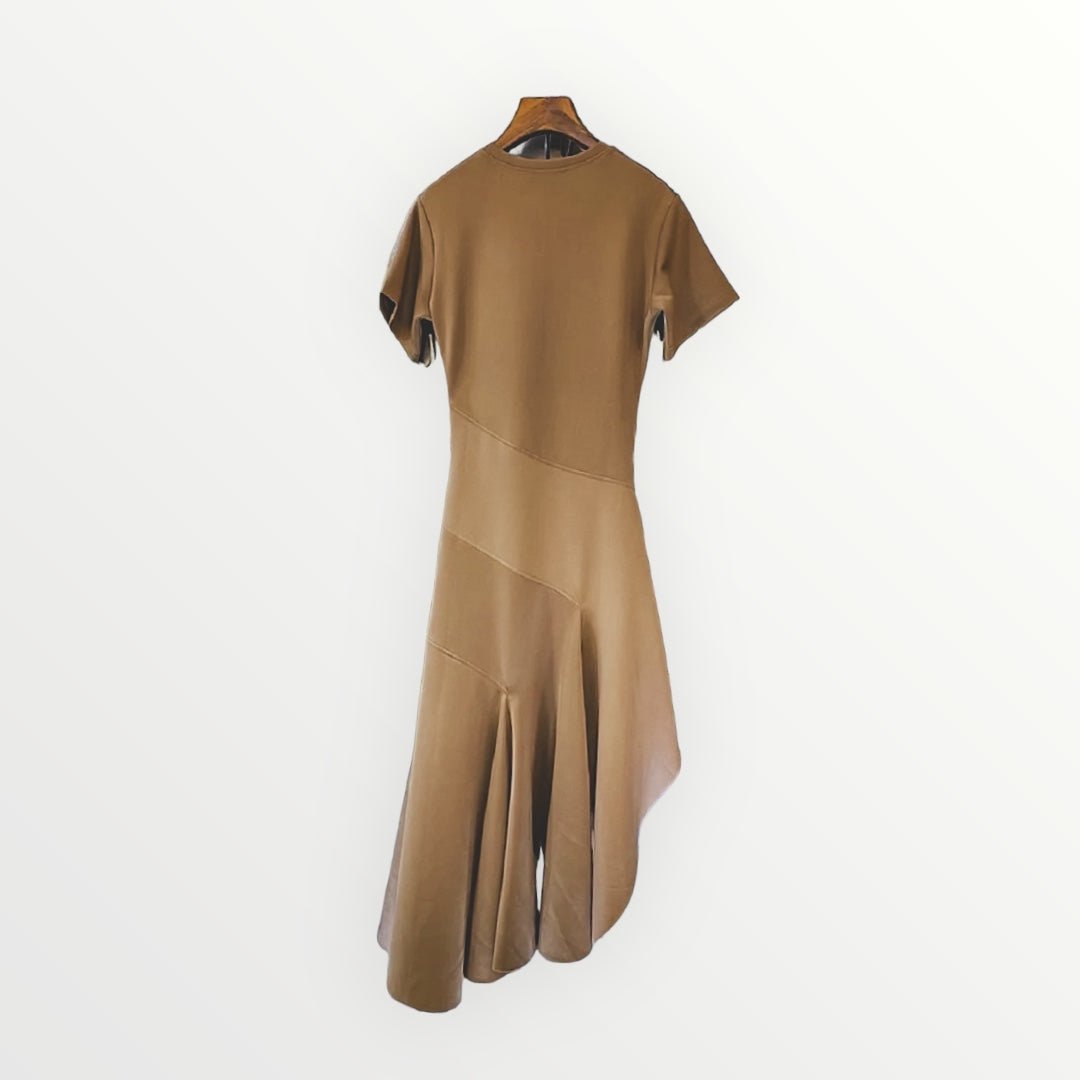 Khaki Scuba Pocket Tee Dress - Mack & Harvie