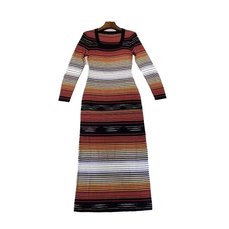 Knitted Aztec Geo Fitted Dress - Mack & Harvie