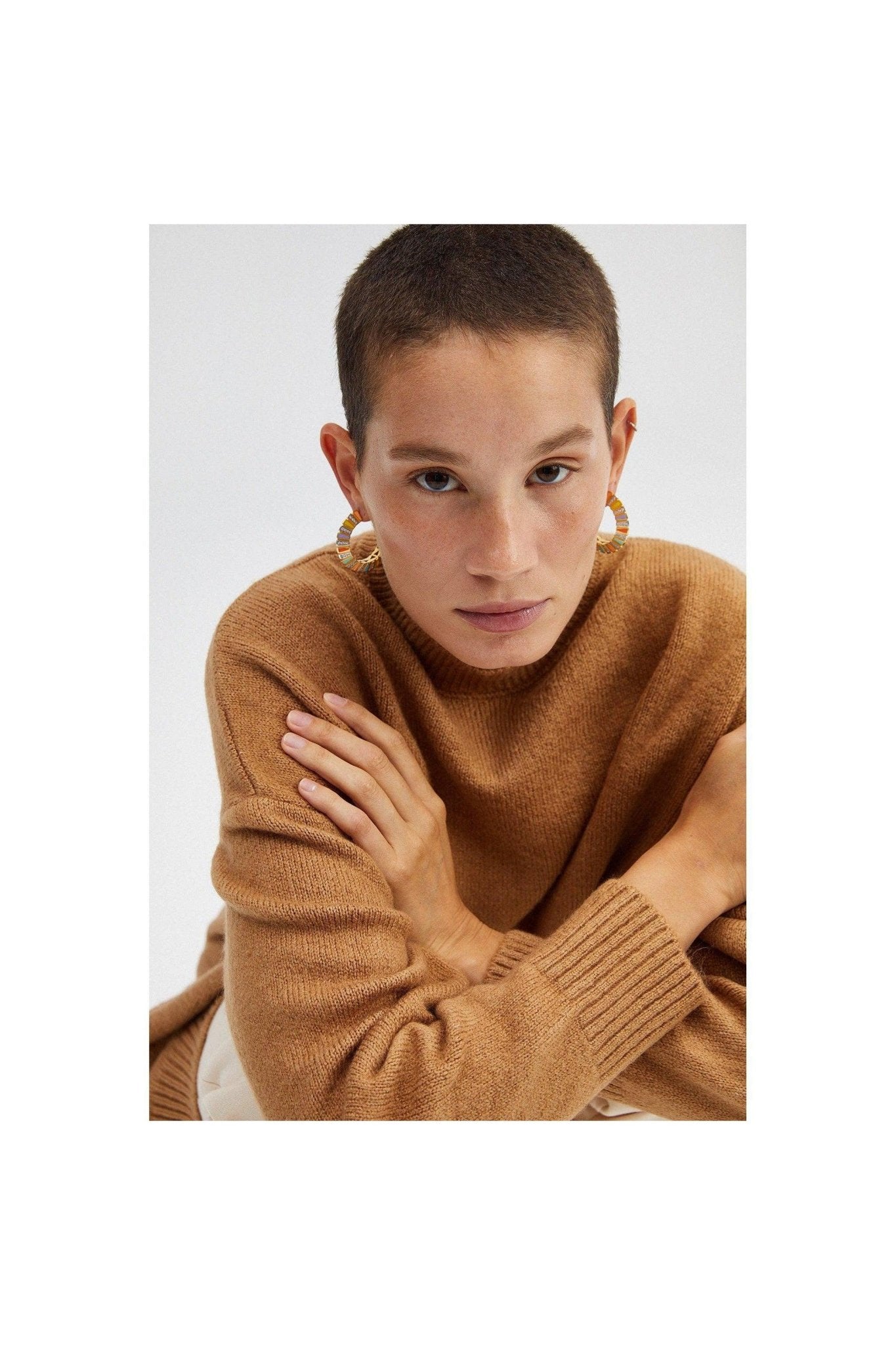 KNITTING JUMPER WITH OFF SHOULDER - Mack & Harvie