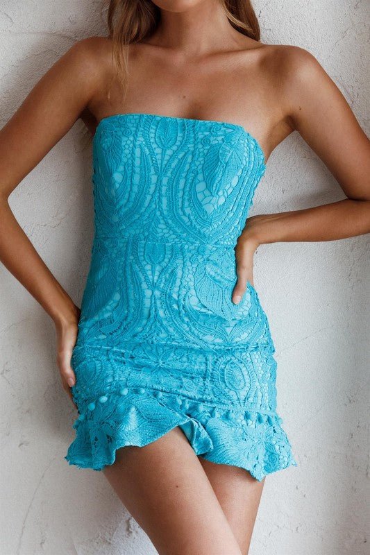 Lace Crochet Mini Dress - Mack & Harvie