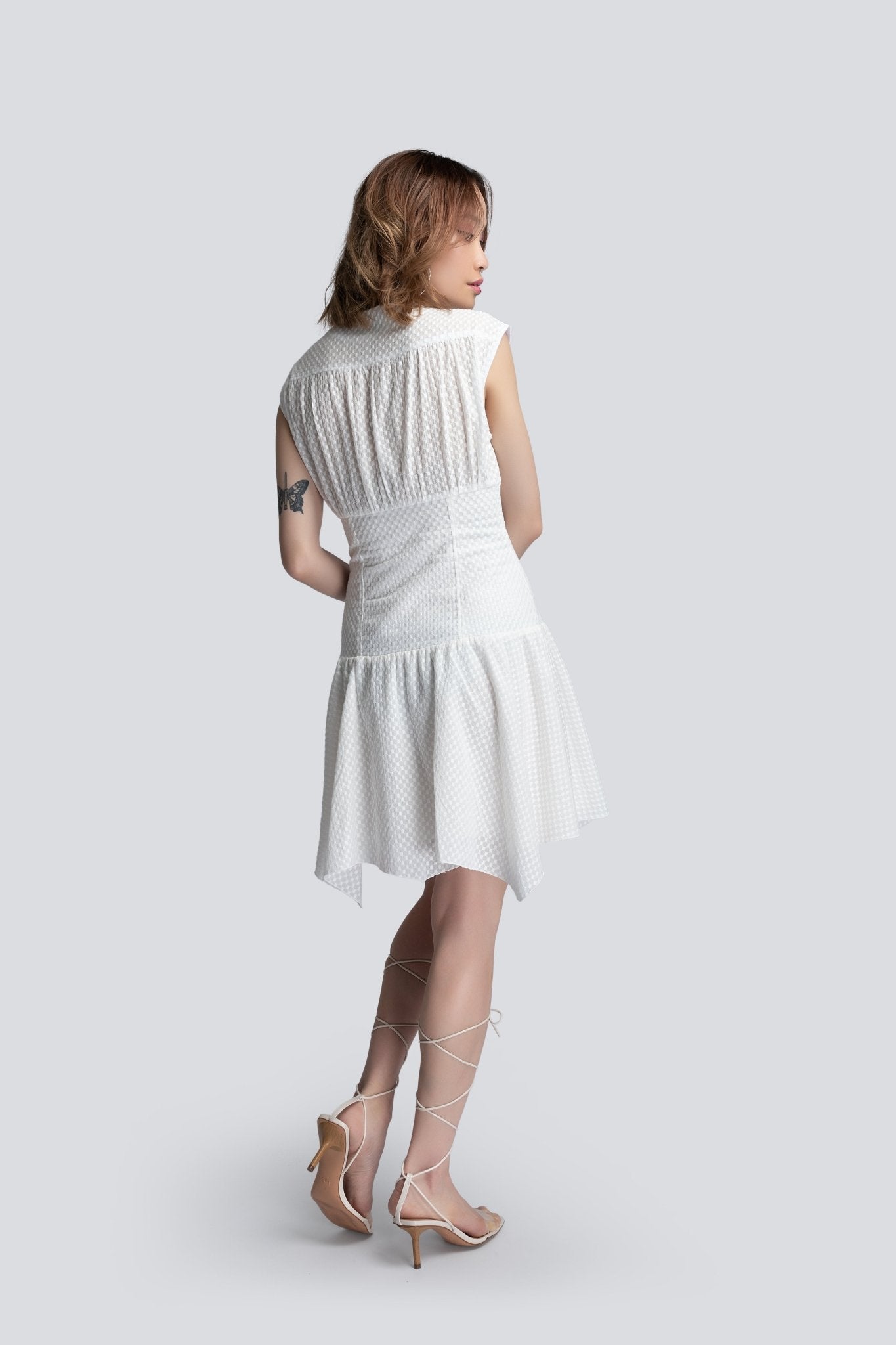 Leah Corset Dress in White - Mack & Harvie