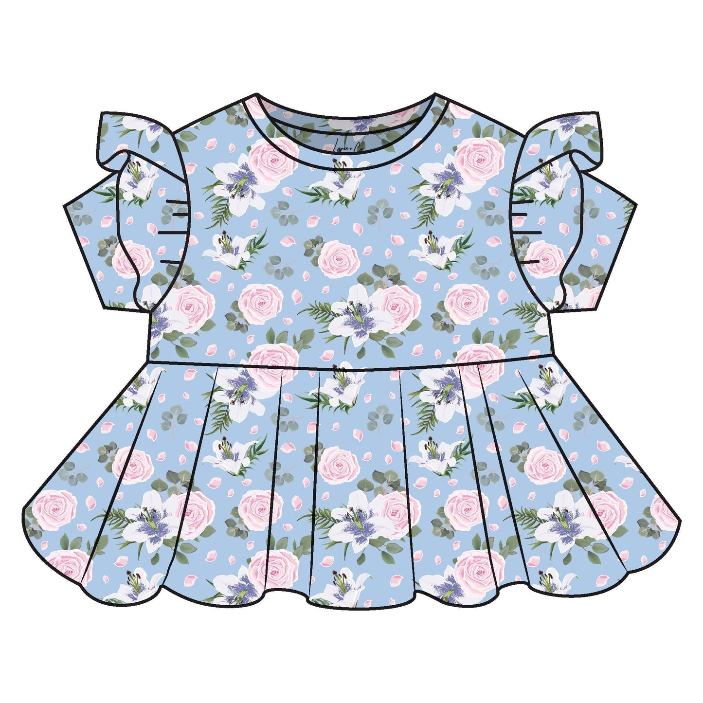 Lillian Floral Bamboo Peplum - Mack & Harvie