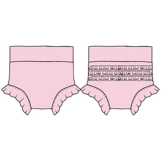 Lillian Pink Bamboo Ruffle Bummies - Mack & Harvie