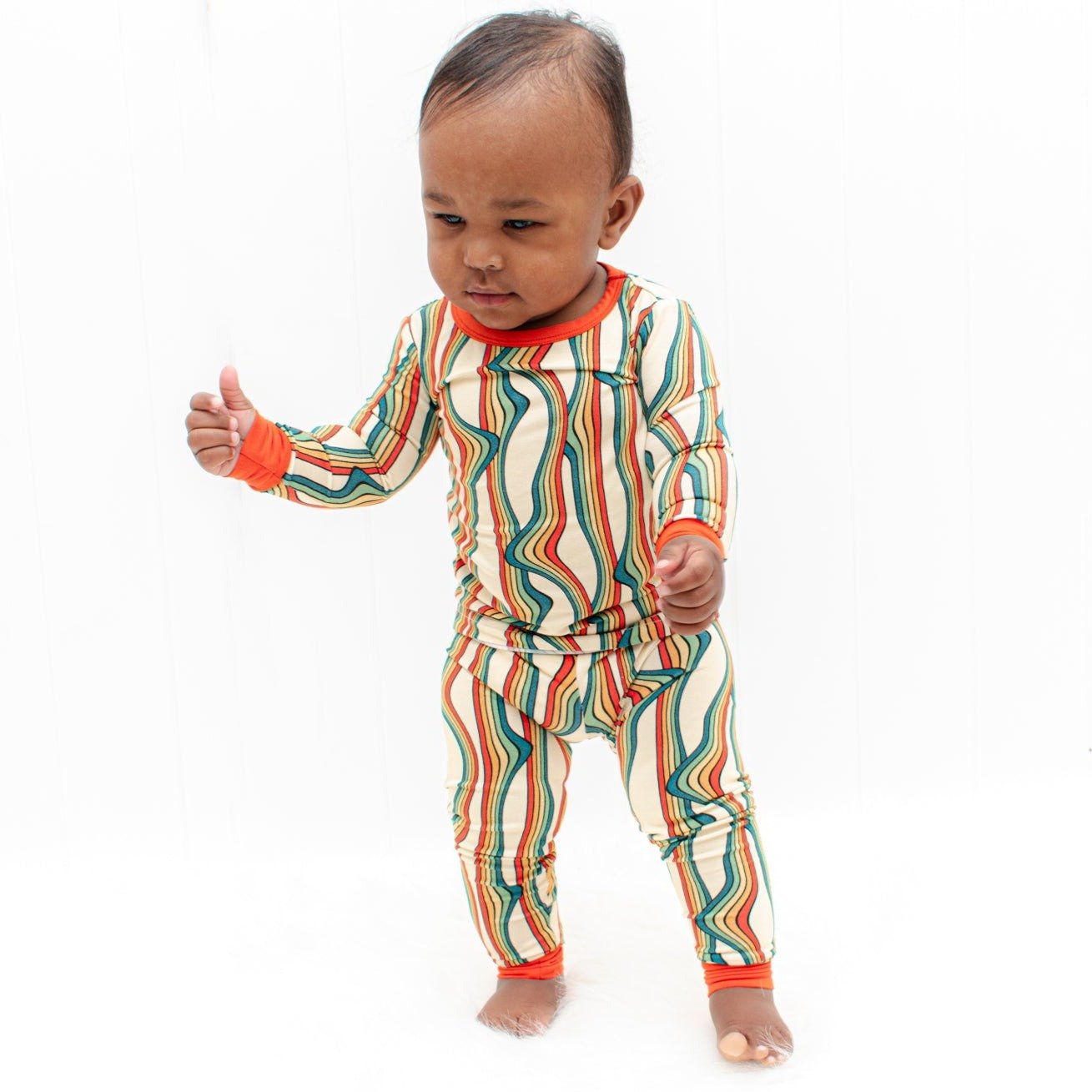 LONG SLEEVE 2 PIECE SETS- Retro Rainbow - Mack & Harvie