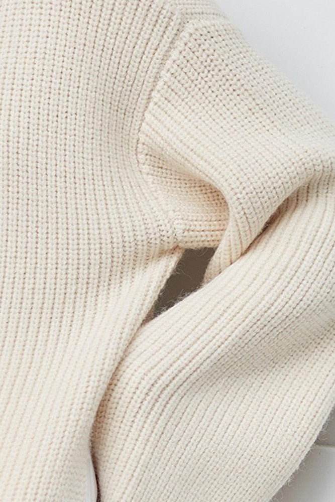 Long Sleeve Knitted One Shoulder Pullover - Mack & Harvie