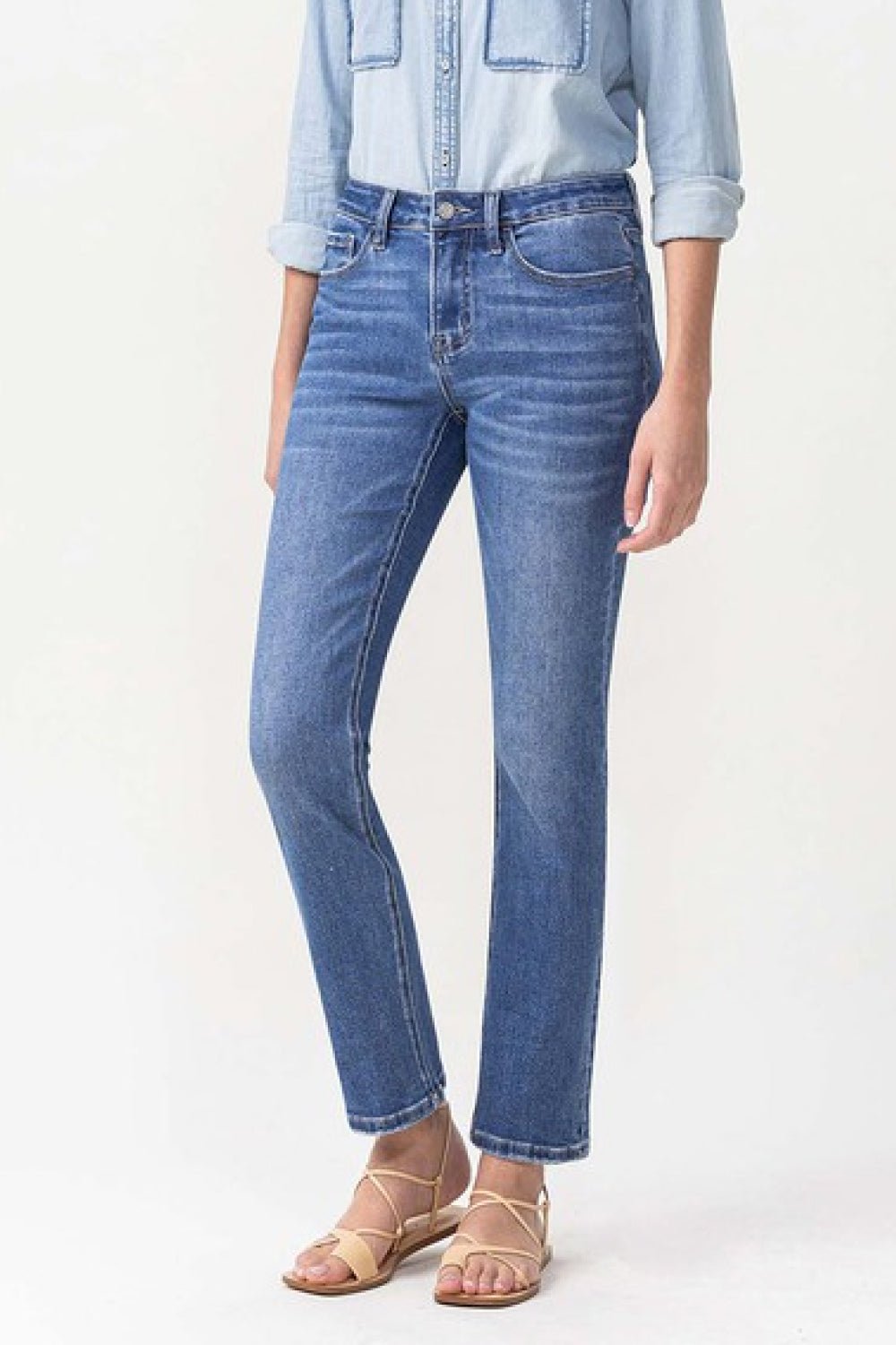 Lovervet Full Size Maggie Midrise Slim Ankle Straight Jeans - Mack & Harvie