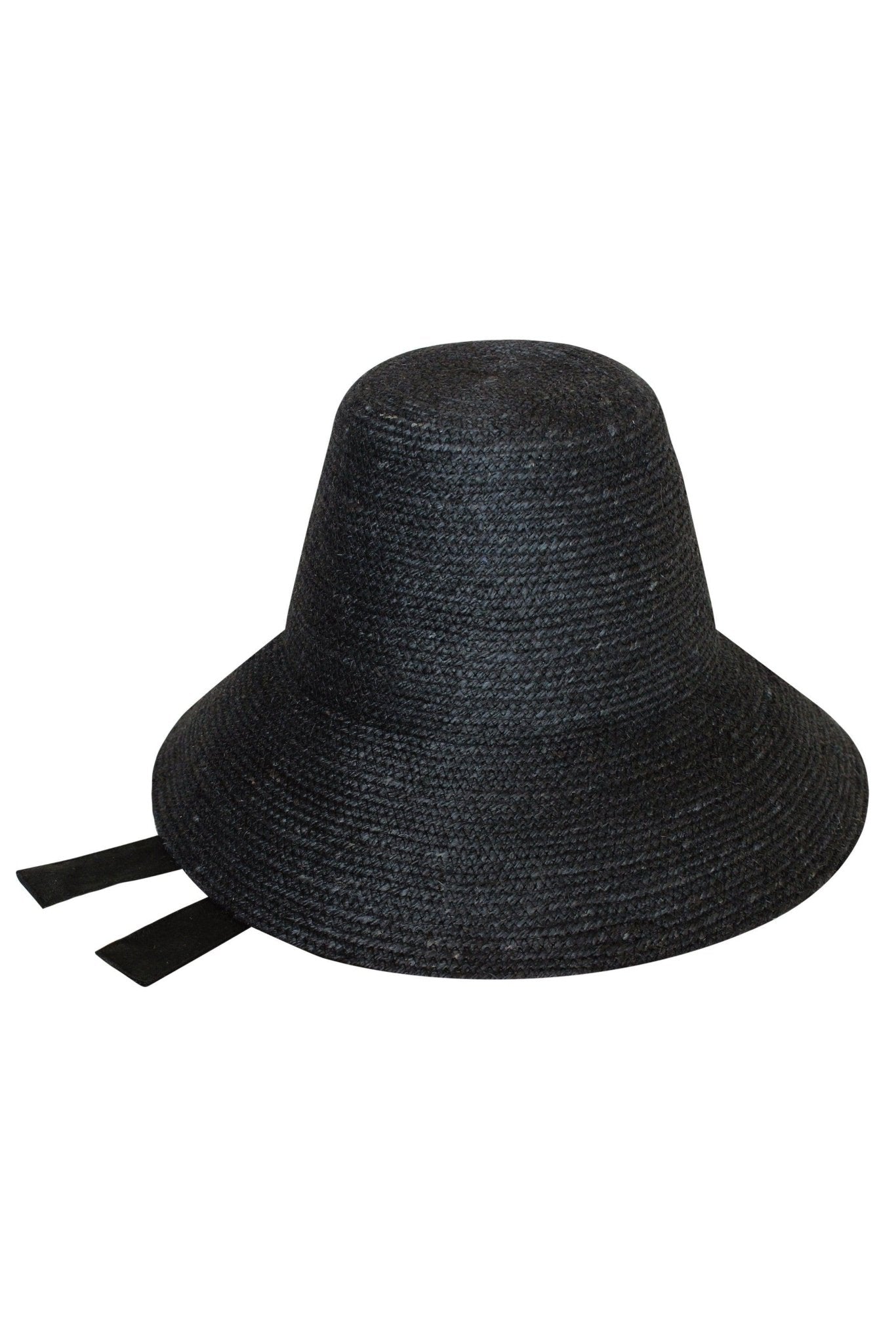 MEG Jute Straw Hat, in Black - Mack & Harvie