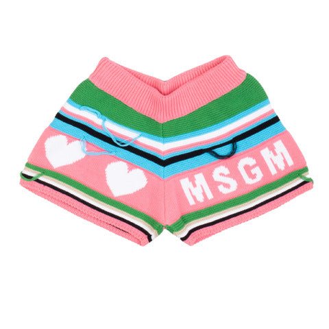 MSGM - Knit Shorts Pink Stripe - Mack & Harvie