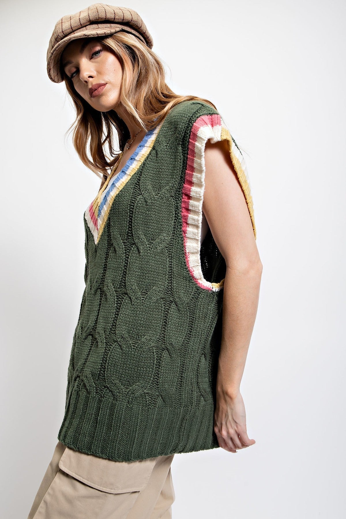 Multi Color Knitted Sweater Vest - Mack & Harvie