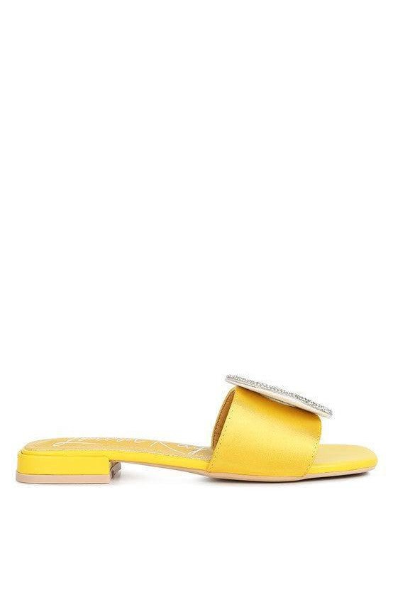 Ollilie Embellished Brooch Slip On Sandals - Mack & Harvie