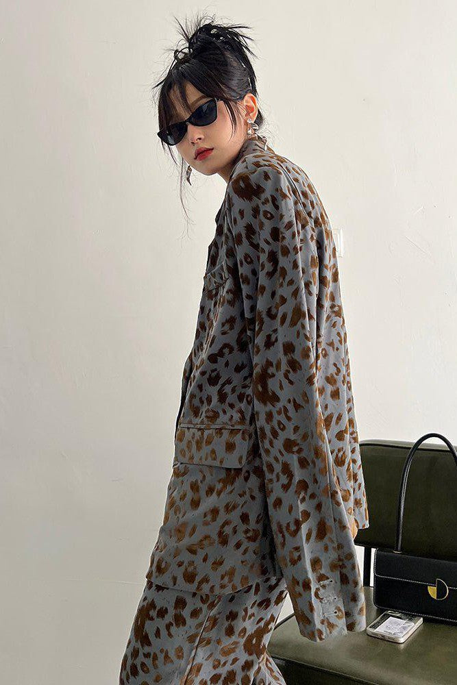 Panta Leopard Print Blazer - Mack & Harvie