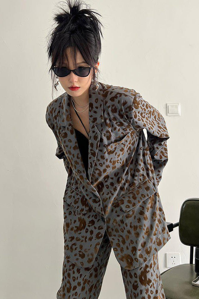 Panta Leopard Print Blazer - Mack & Harvie