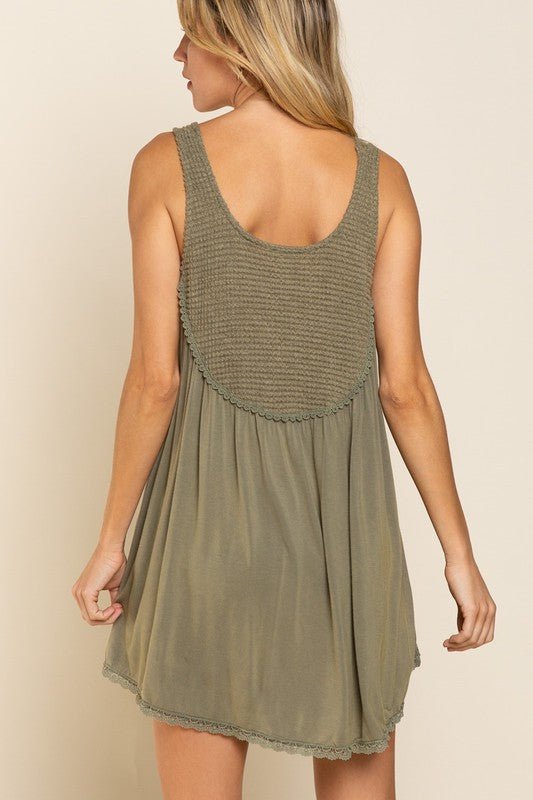 Perfect Flowy Fit Thermal Knit Paneled Tank Top - Mack & Harvie