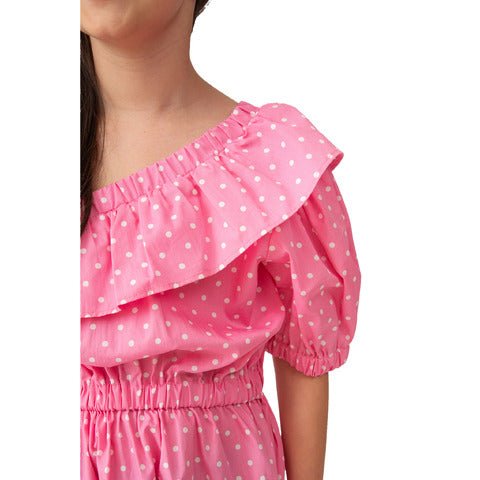 Piccola Ludo - Pink One Shoulder Dress - Mack & Harvie