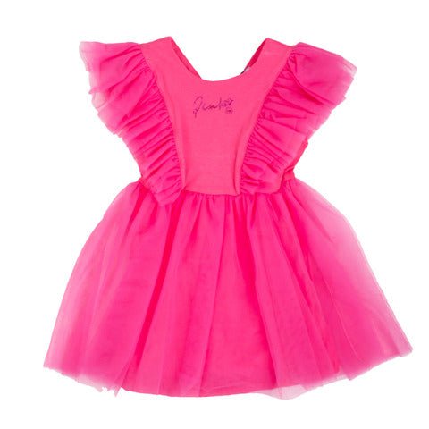 Pinko - Pink Jersey and Tulle Dress - Mack & Harvie