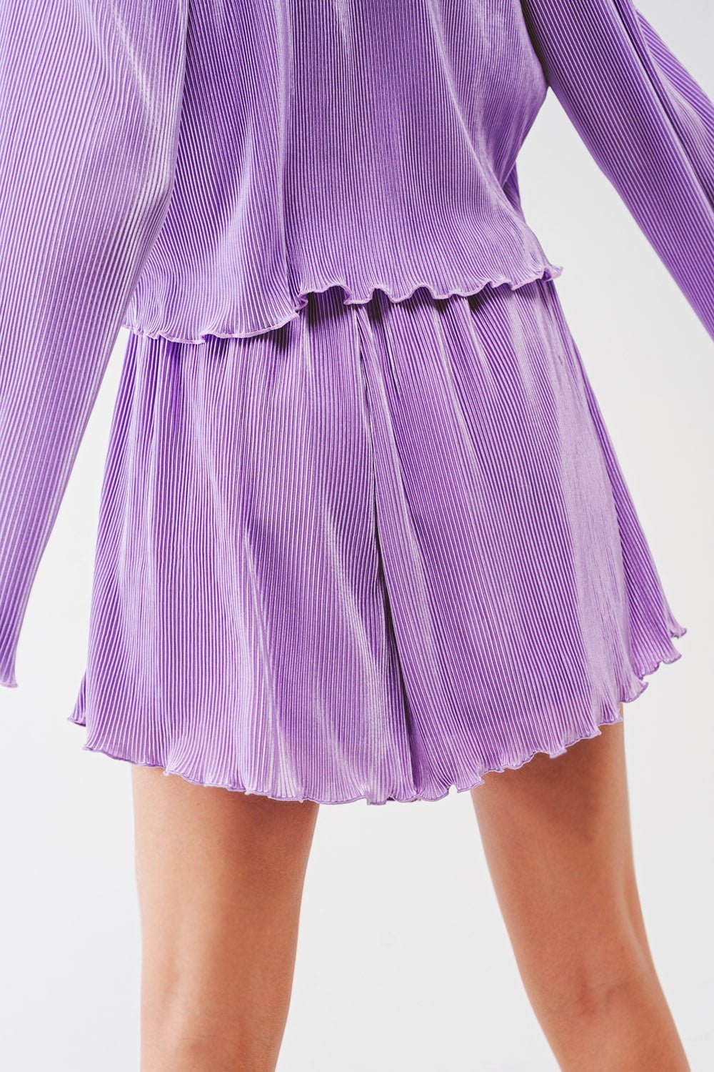 Pleated Short in Lilac - Mack & Harvie