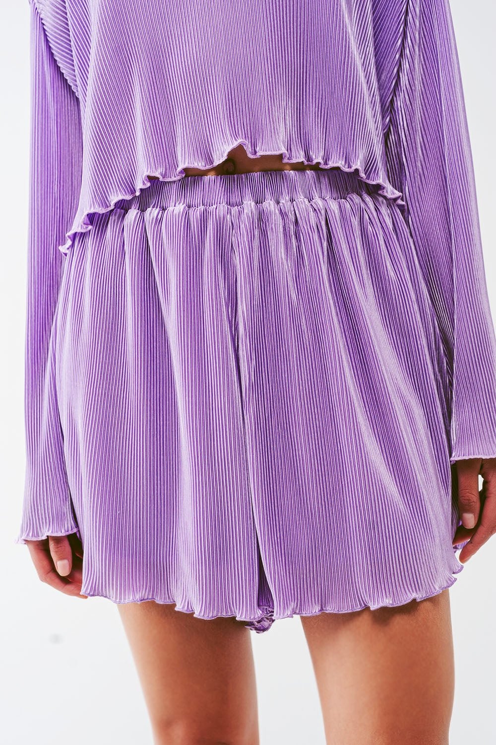 Pleated Short in Lilac - Mack & Harvie
