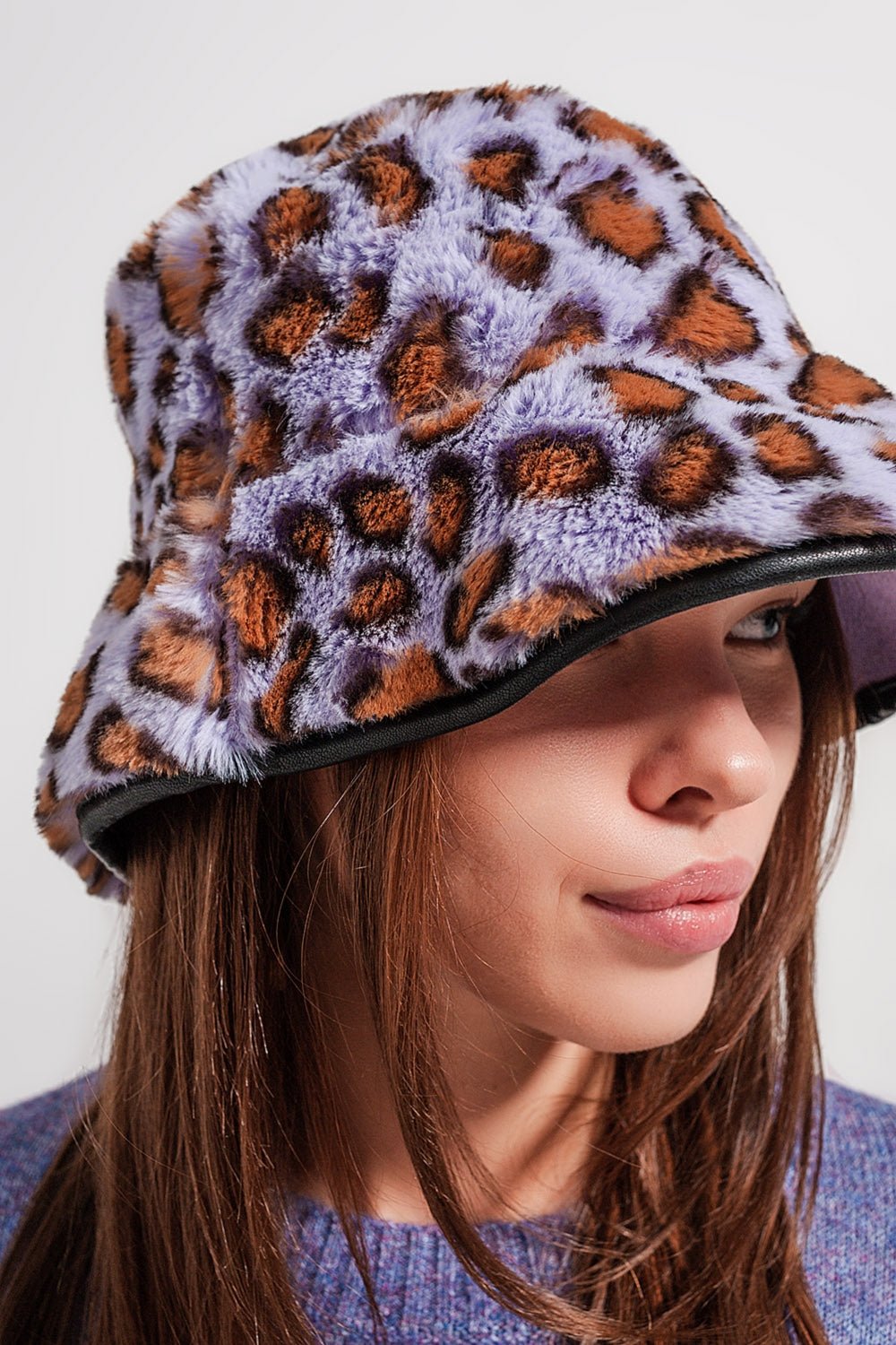 Purple Bucket Hat in Animal Print - Mack & Harvie