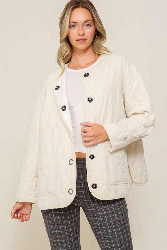 Quilted Puffer Jacket with Pockets - Mack & Harvie