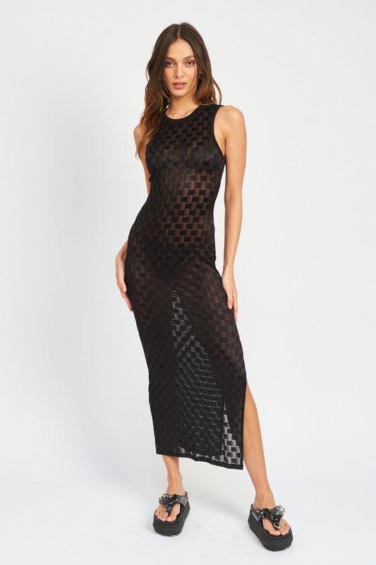 RACER NECK CONTRASTED DRESS - Mack & Harvie