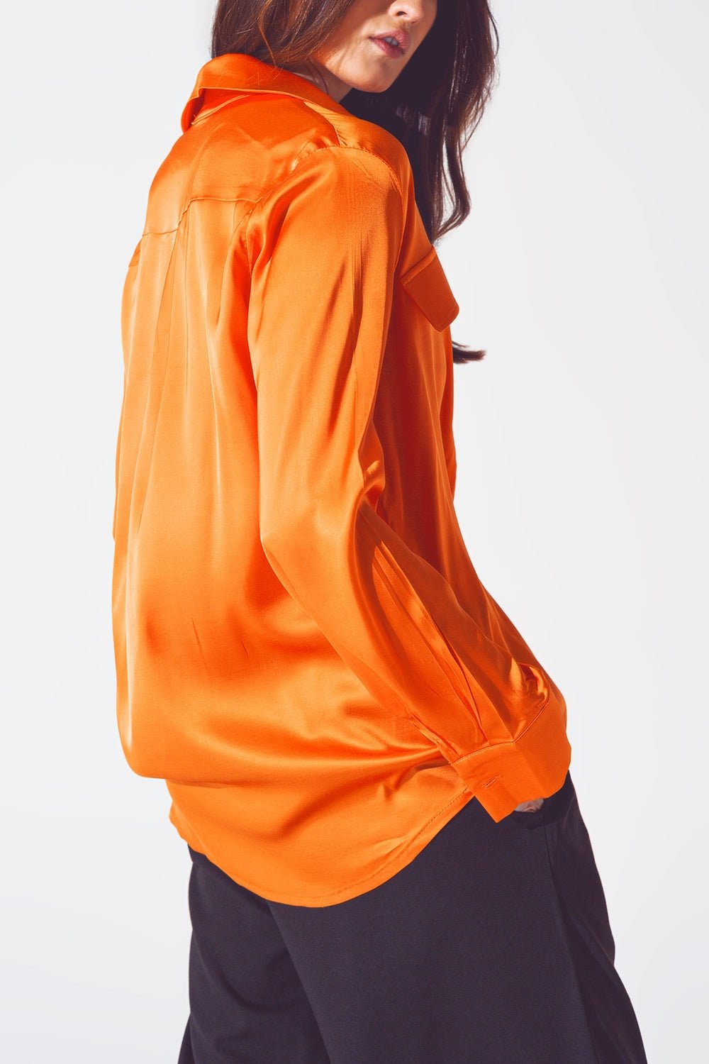 Rayon Relaxed Shirt in Bright Orange - Mack & Harvie