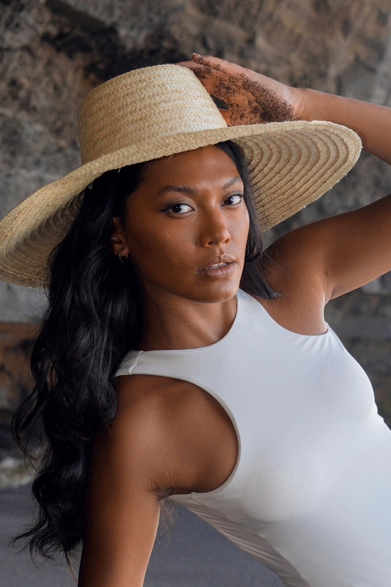 RIANNA Palm Straw Hats in Natural - Mack & Harvie