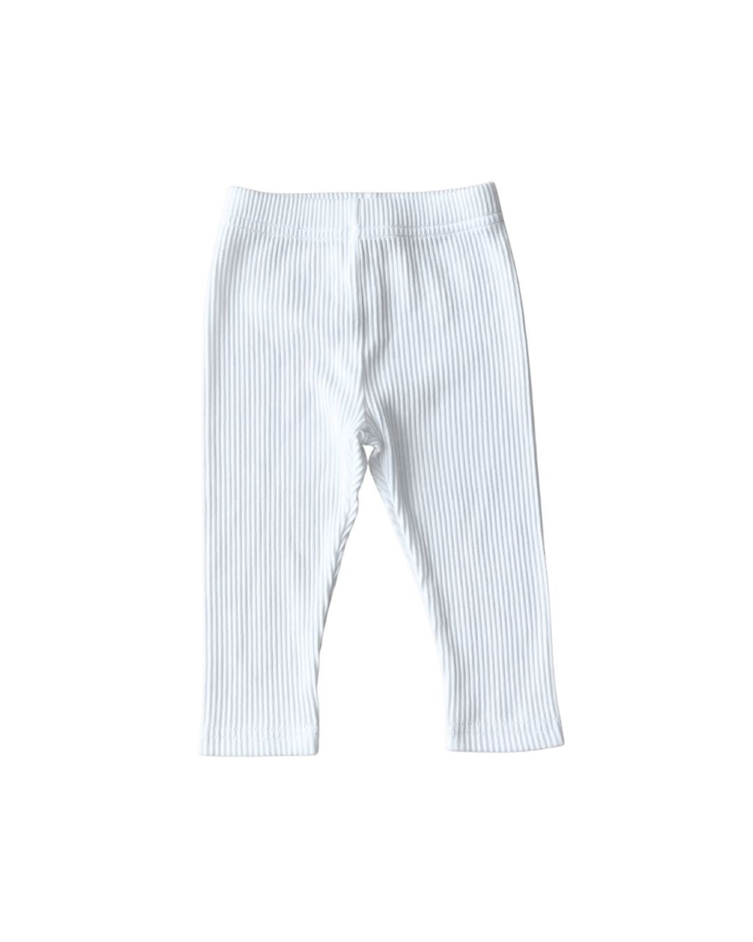 Ribbed Leggings | White - Mack & Harvie