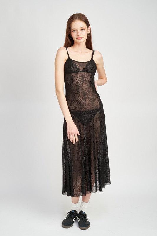 SHEER MAXI LACE DRESS - Mack & Harvie