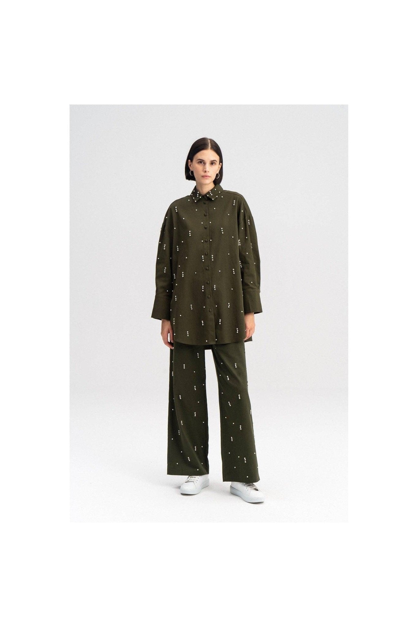 SHIRT TROUSERS SET WITH SHINY STONE - Mack & Harvie